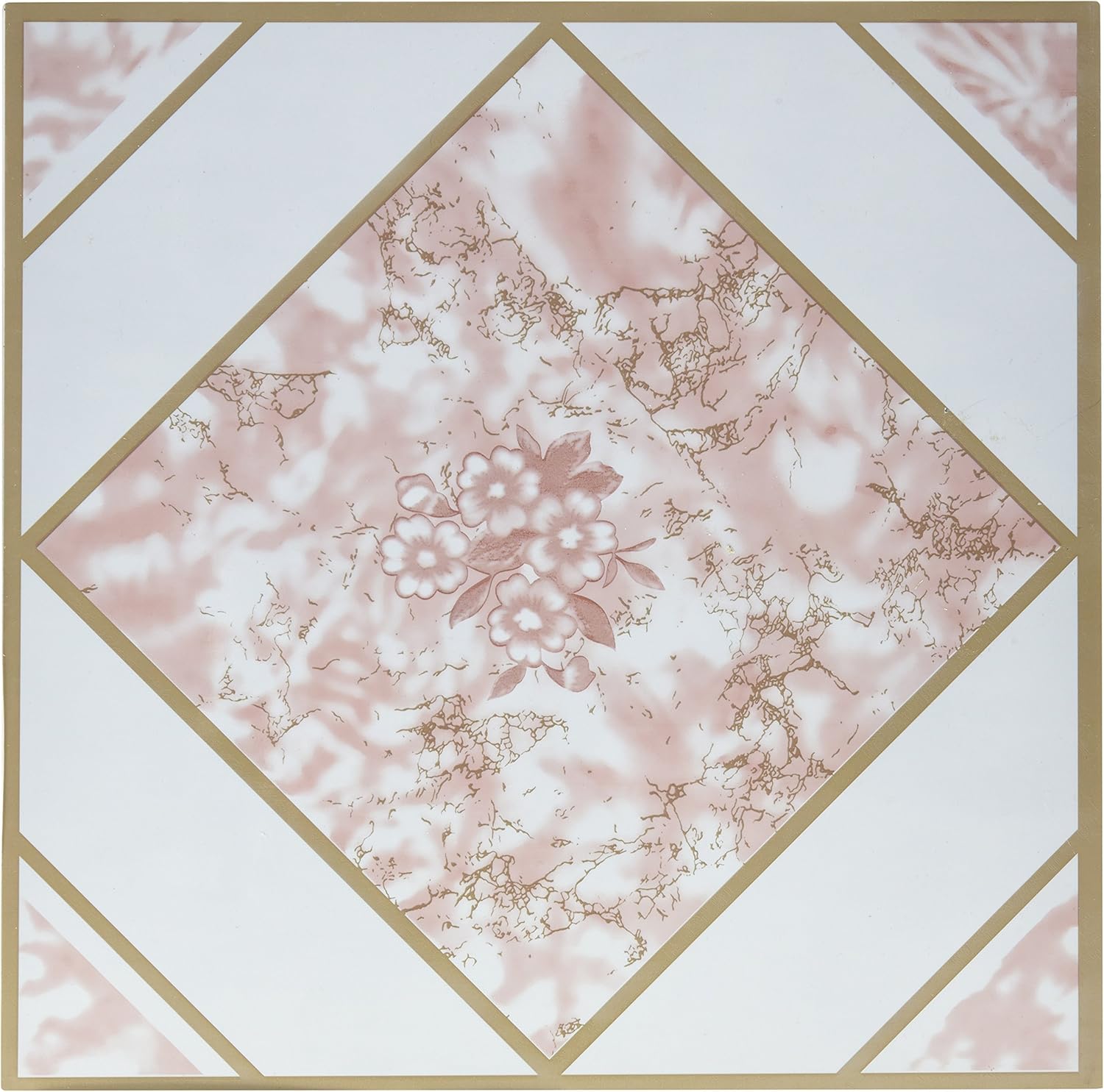 Home Dynamix 1007 Dynamix Vinyl Tile, 12 by 12-Inch, Pink, Box of 20