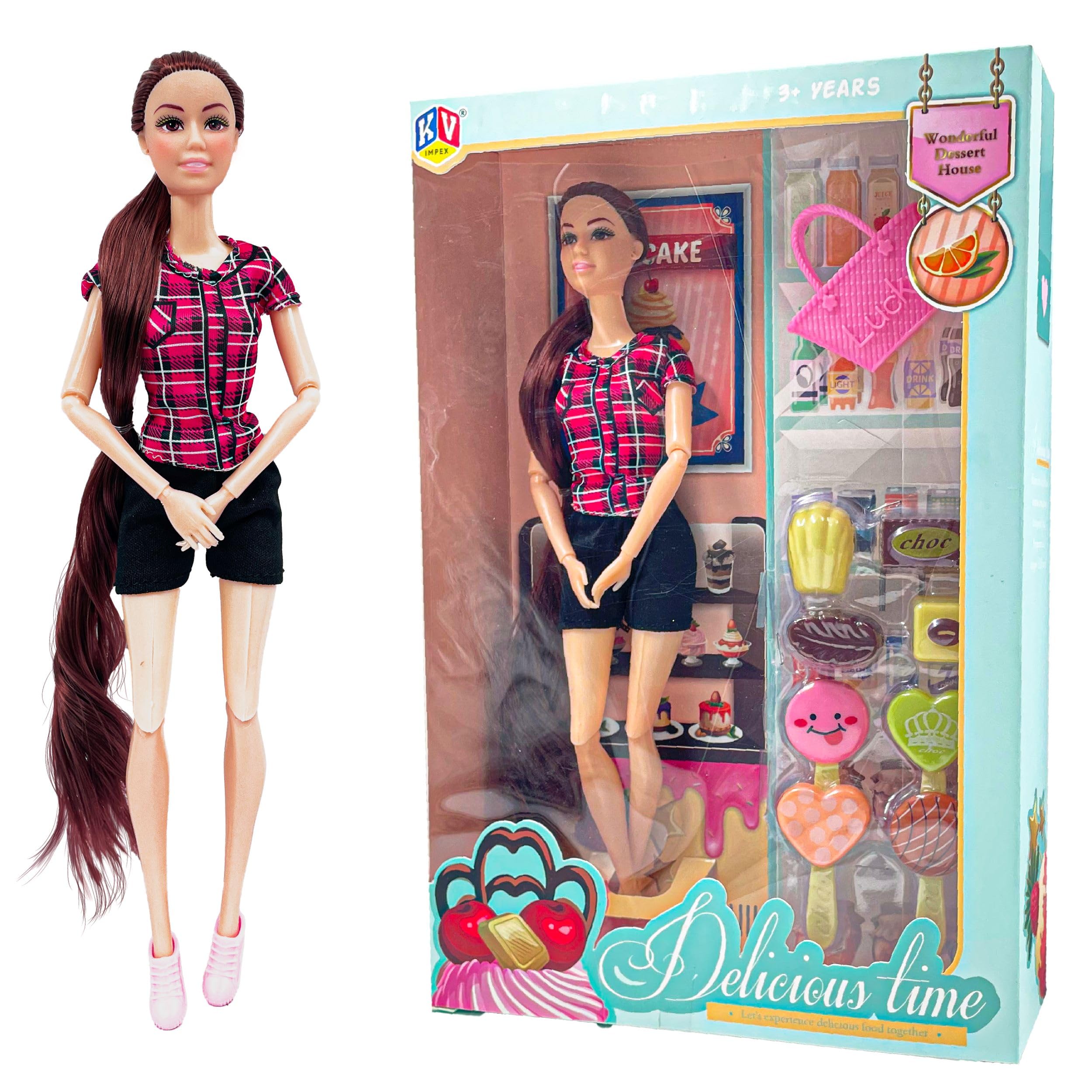 K.V. Toys Alia Doll with Pets | Pet Themed Doll Set with Alia Doll, Dogs, Food Plates and Other Fun Accessories | Moveable arms | Soft Hair | Suitable for 3+ Years (B0D8HXFR82) Amazon Price History, Amazon Price Tracker
