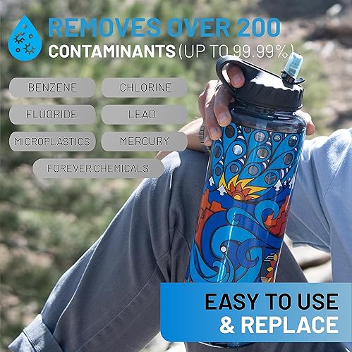 Miniatura 4 de Epic Water Filters Nalgene OG - Botella de agua con filtro, fabricada en Estados Unidos, sin BPA, elimina el 99.99% de los contaminantes del agua