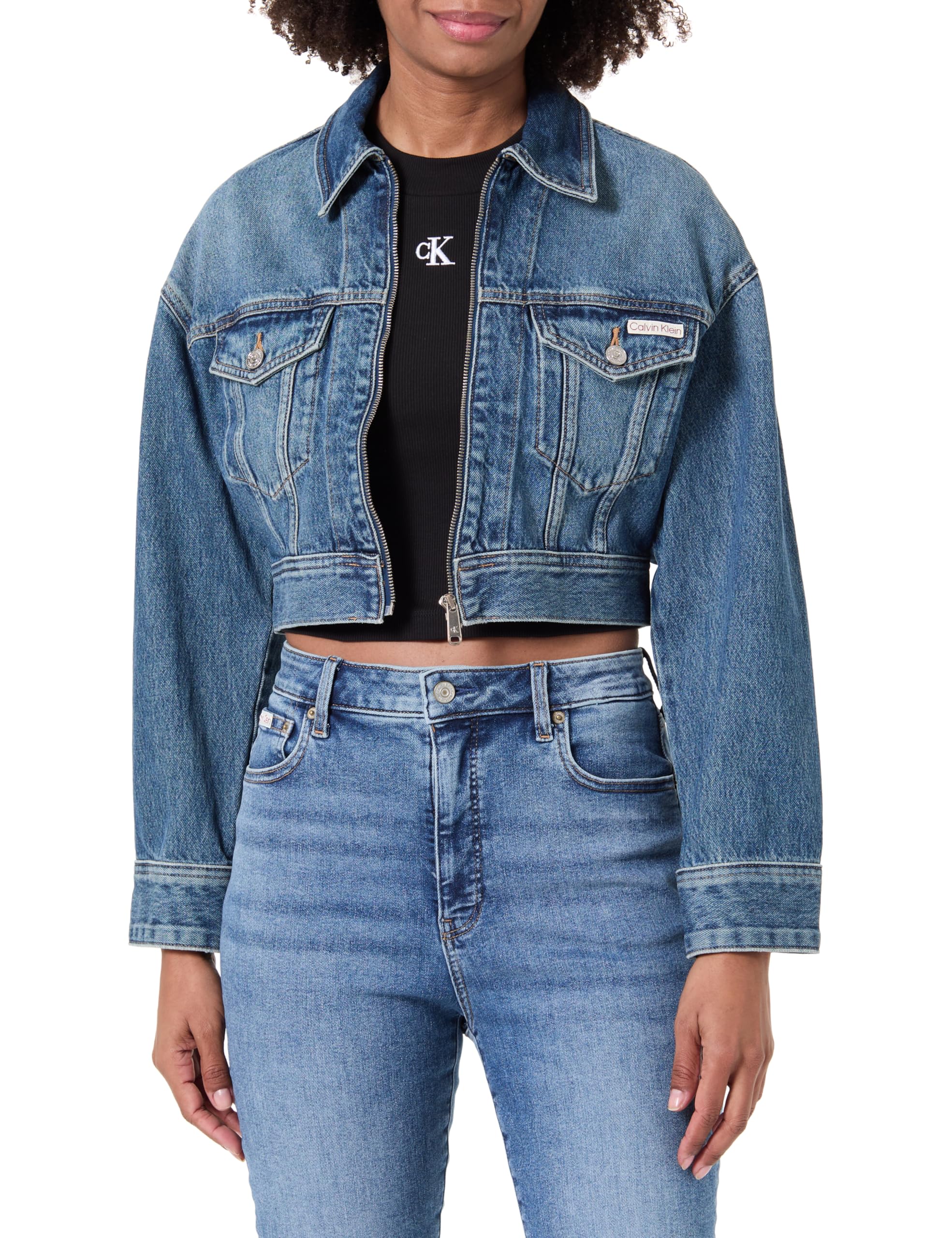 DENIM CROPPED JACKET COLD SPRING Ceket Kadın