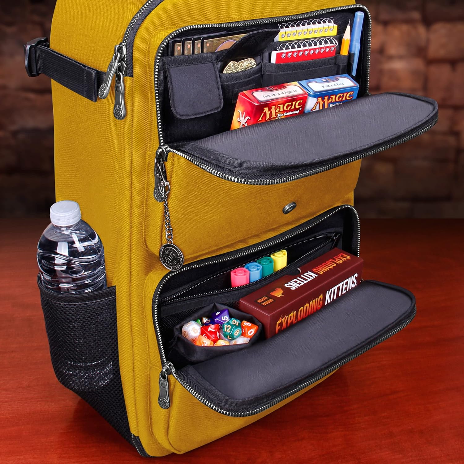 ENHANCE MTG Backpack TCG Card Storage - TCG Backpack for Deck Boxes, Sleeved Cards, Playmats, MTG Accessories - Customizable Organization Protected by Built-in Defender Screen