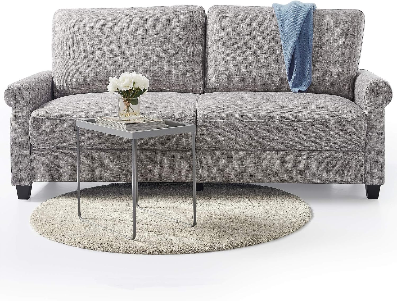 ZINUS Josh Sofa Couch / Easy, Tool-Free Assembly, Soft Grey