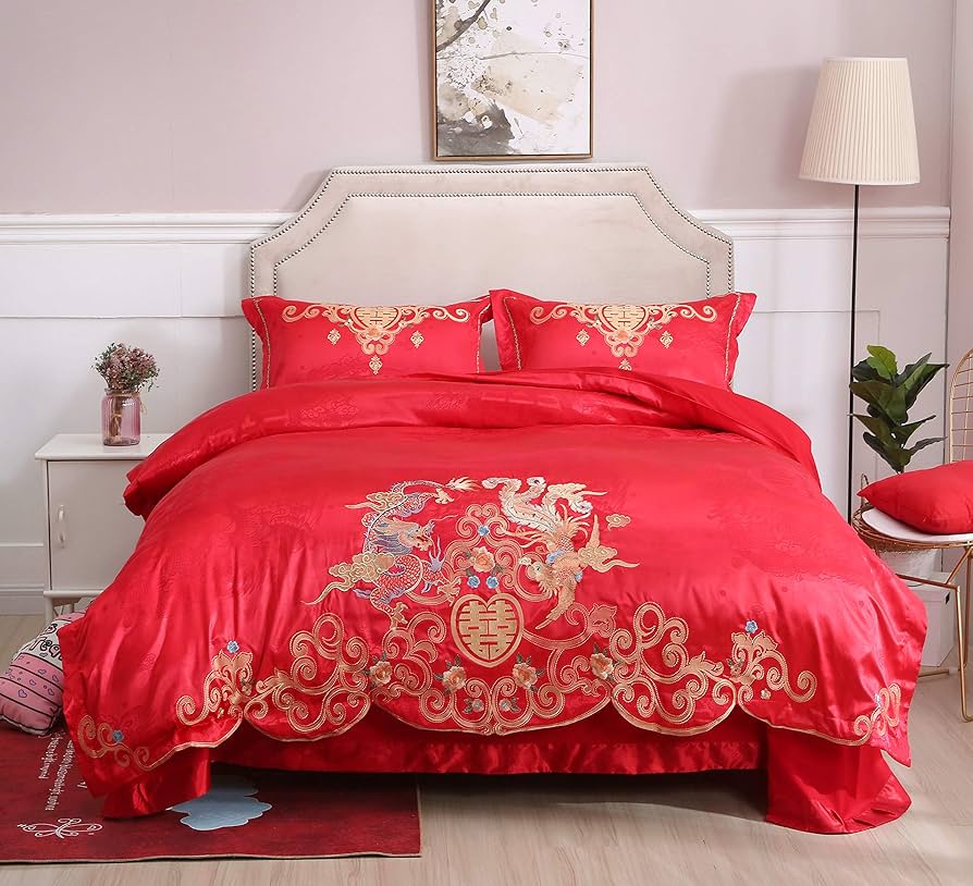 Red Violet Miracle Sheets - luxurious red-violet bedding