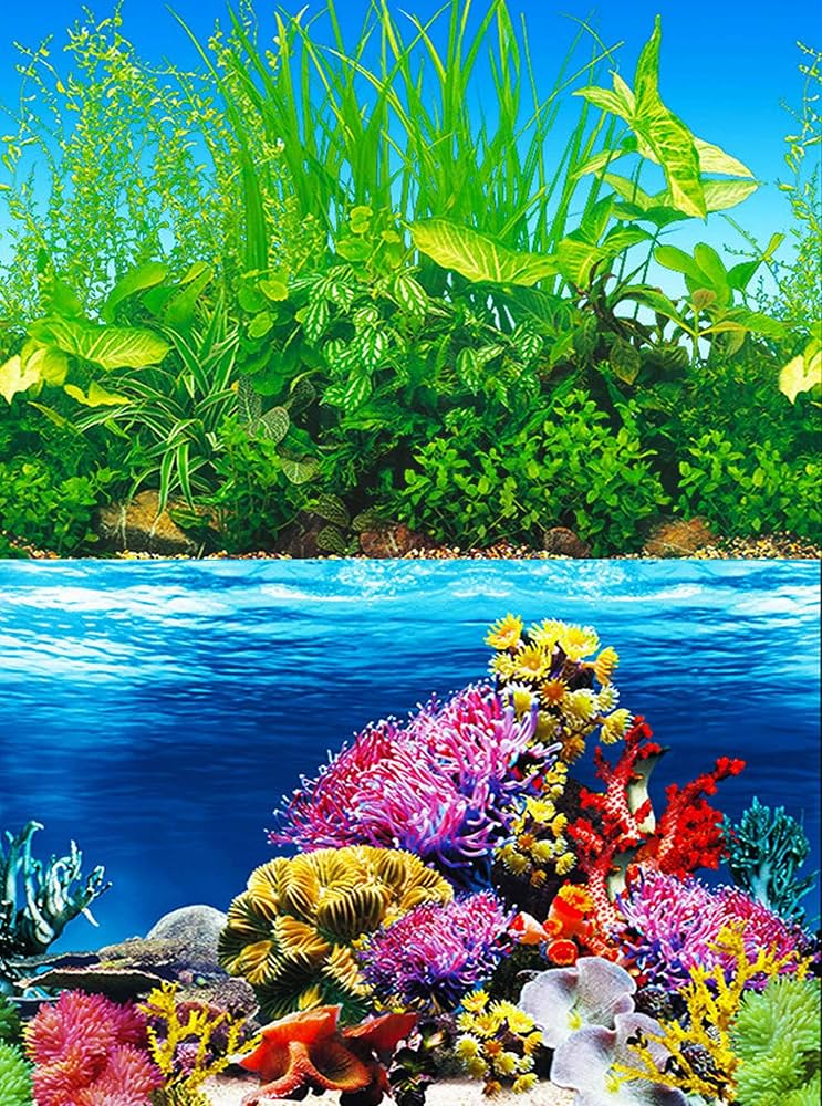 Amazon.com : ELEBOX Fish Backgrounds Paper Double Sides Aquarium Background Picture, Colorful Fish Tank Background 16 amazon-com-elebox-fish-backgrounds-paper-double-sides-aquarium-background-picture-colorful-fish-tank-background-16-x-40-pet-supplies