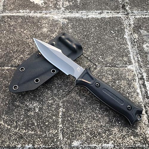 Miniatura 4 de Cuchillos de hoja fija-TD007 Cuchillo de servicio al aire libre 420HC Cuchillo de supervivencia de acero inoxidable con mango G10 Clip de cintura