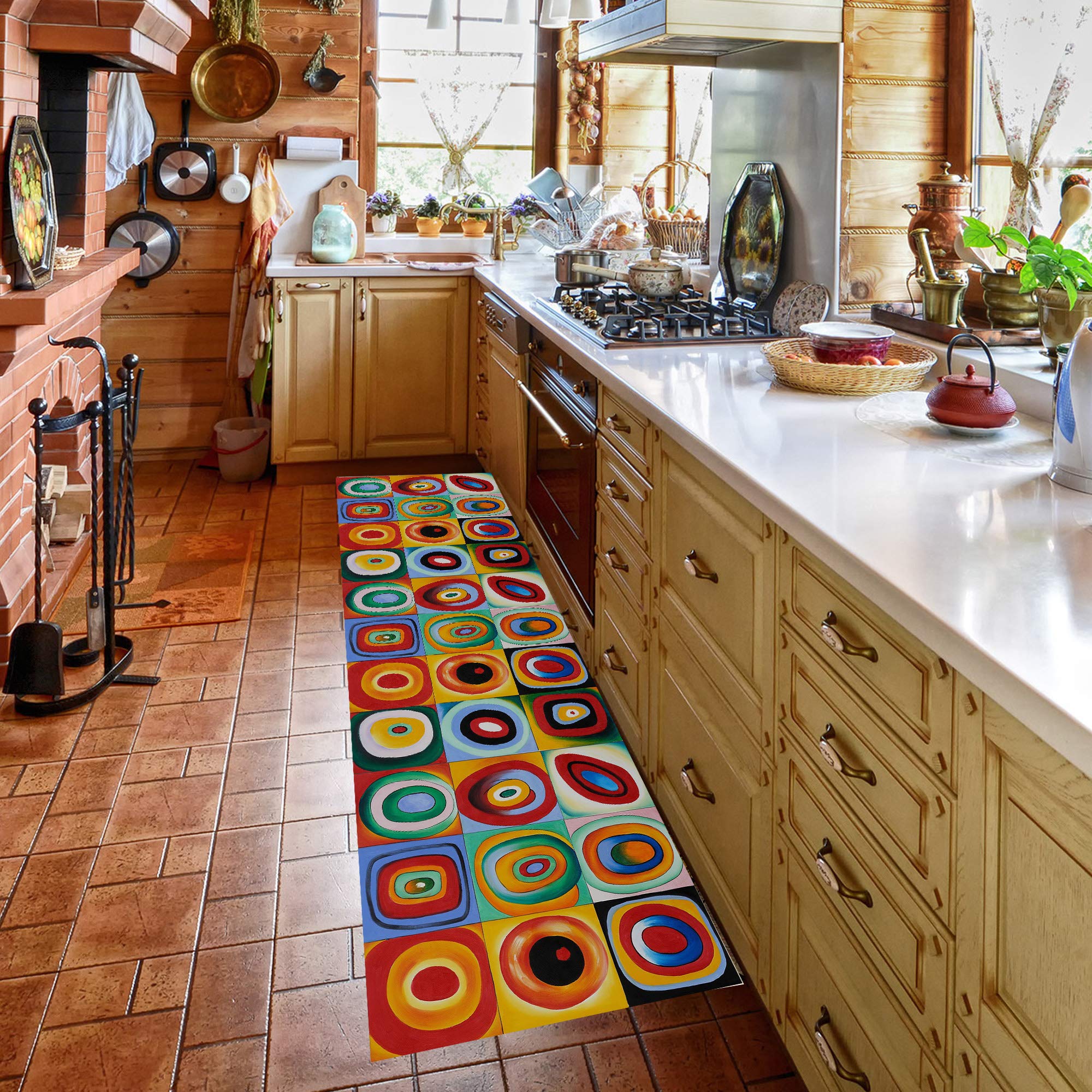 Tappeto Cucina Antiscivolo 50x300cm - PVC Lavabile, Stampa Conchiglia, Made In Italy