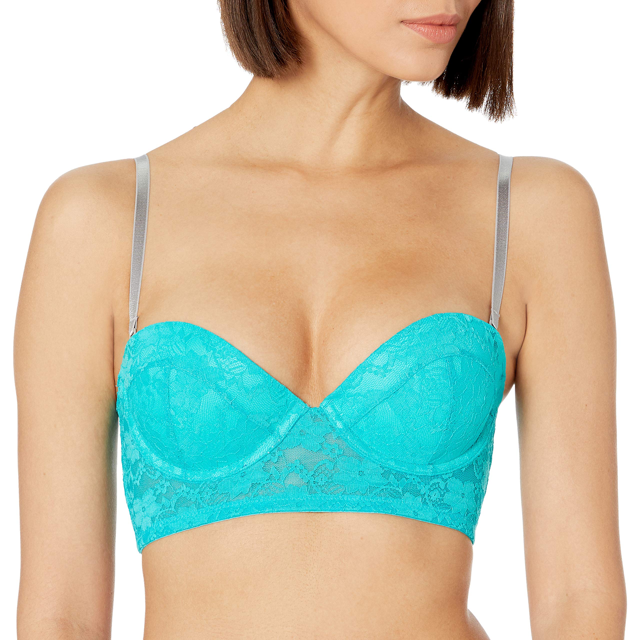 Undies.comwomens Luxey Girl Long Line Multi-way Convertible Lace Bra Padded Bra