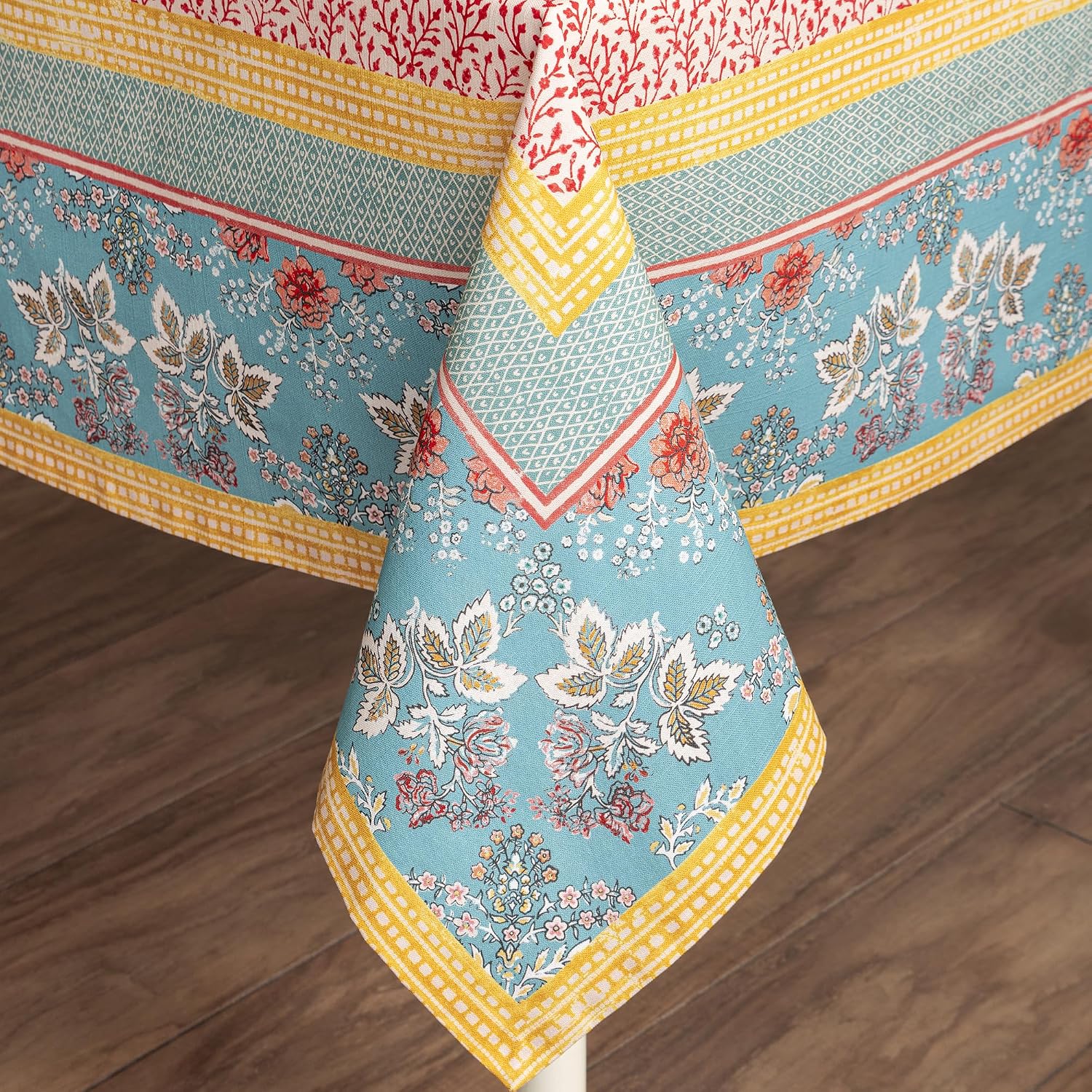 Maison d' Hermine Table Cloth Rectangle Table 100% Cotton 60 x 90 Inches Tablecloth Reusable Decorative for Dining Kitchen Room Farmhouse Home Gifts for Mothers Day Spring Summer - Marquise, view 9