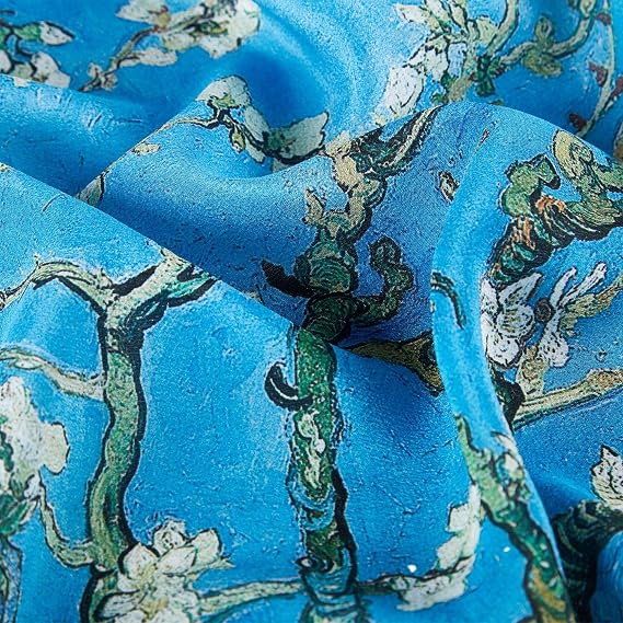 Long Charmeuse Silk Scarf Classic Art Print