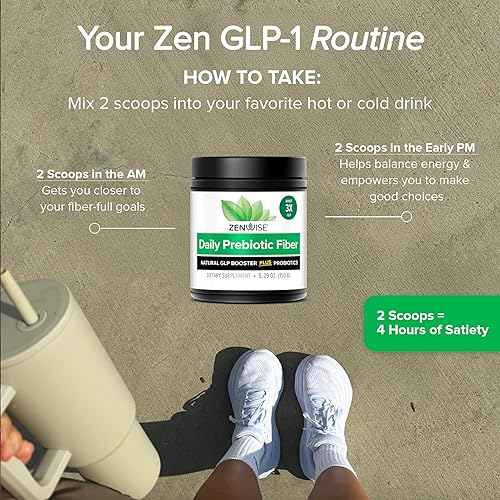 Miniatura 6 de Zenwise Health ZenGLP-1, GLP-1 natural con probióticos metabólicos para ayudar a controlar el hambre y los antojos y apoyar la salud digestiva -