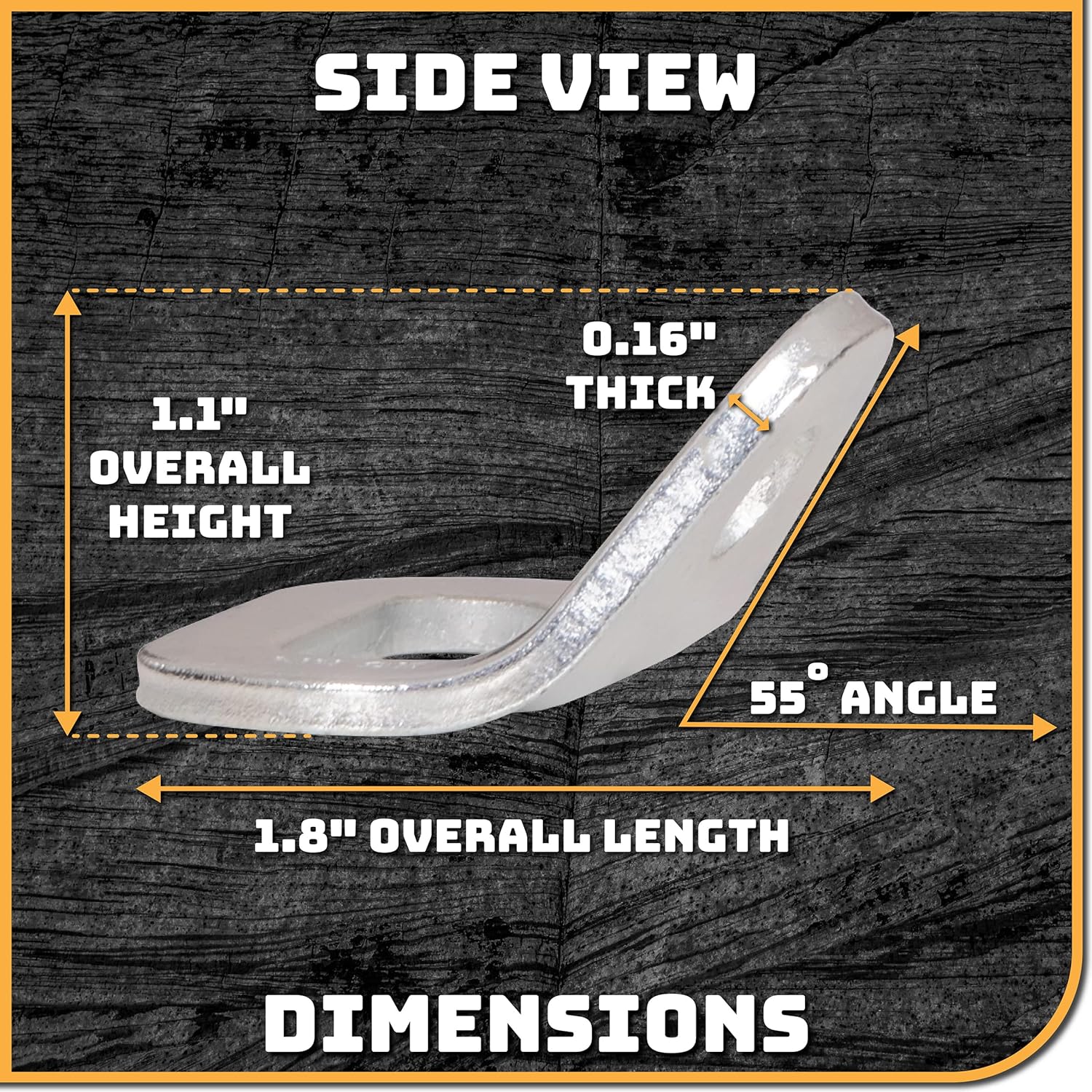 Danger Buddies 26kN Climbing Wall Bolt Hanger/Anchor/Tiedown for 3/8" Screw/Bolt Ideal for Rock Climbing and Home Gyms, Hammocks, Trailer Tie-Downs. Robust, Load-Bearing Steel Tie-Off