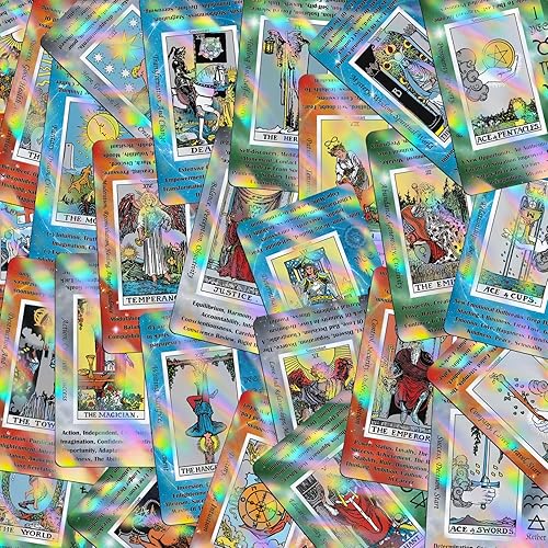 Miniatura 8 de Smoostart Cartas del Tarot (universo misterioso holográfico con significados en las cartas)