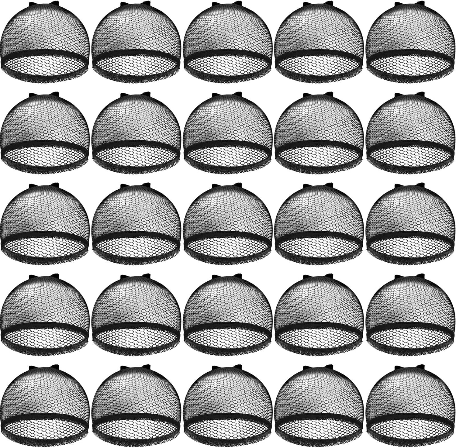 Chuangdi 50 Pack Mesh Net Wig Caps - Stretchy Breathable Nylon Stocking Liners, One Size Fits Most for Women & Men