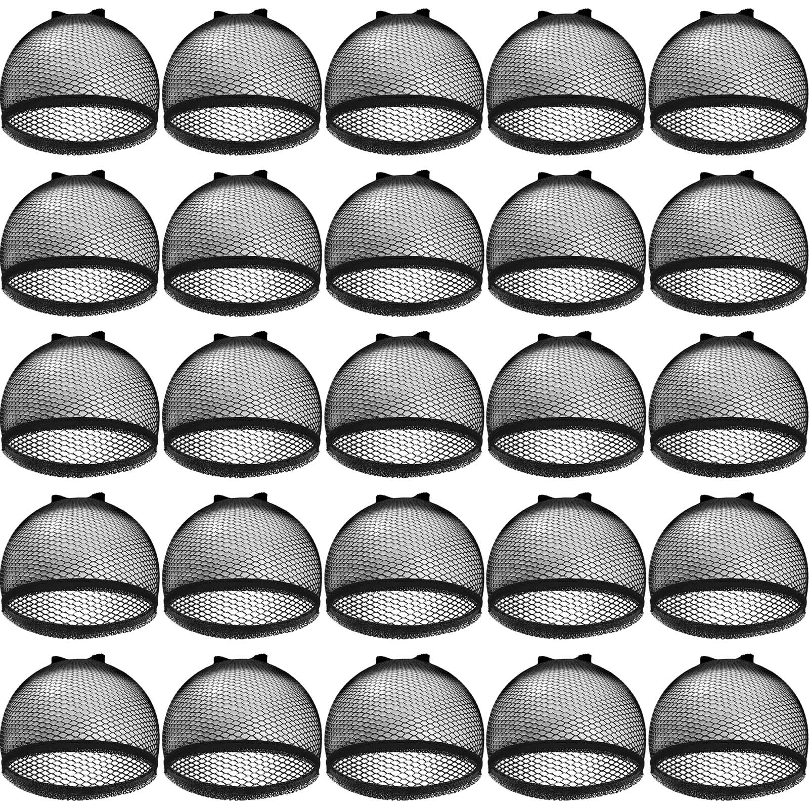 Chuangdi 50 Pcs Mesh Net Stocking Wig Cap Stretchy Nylon Liner Weaving Close End Fishnet Wig Cap for Women Men