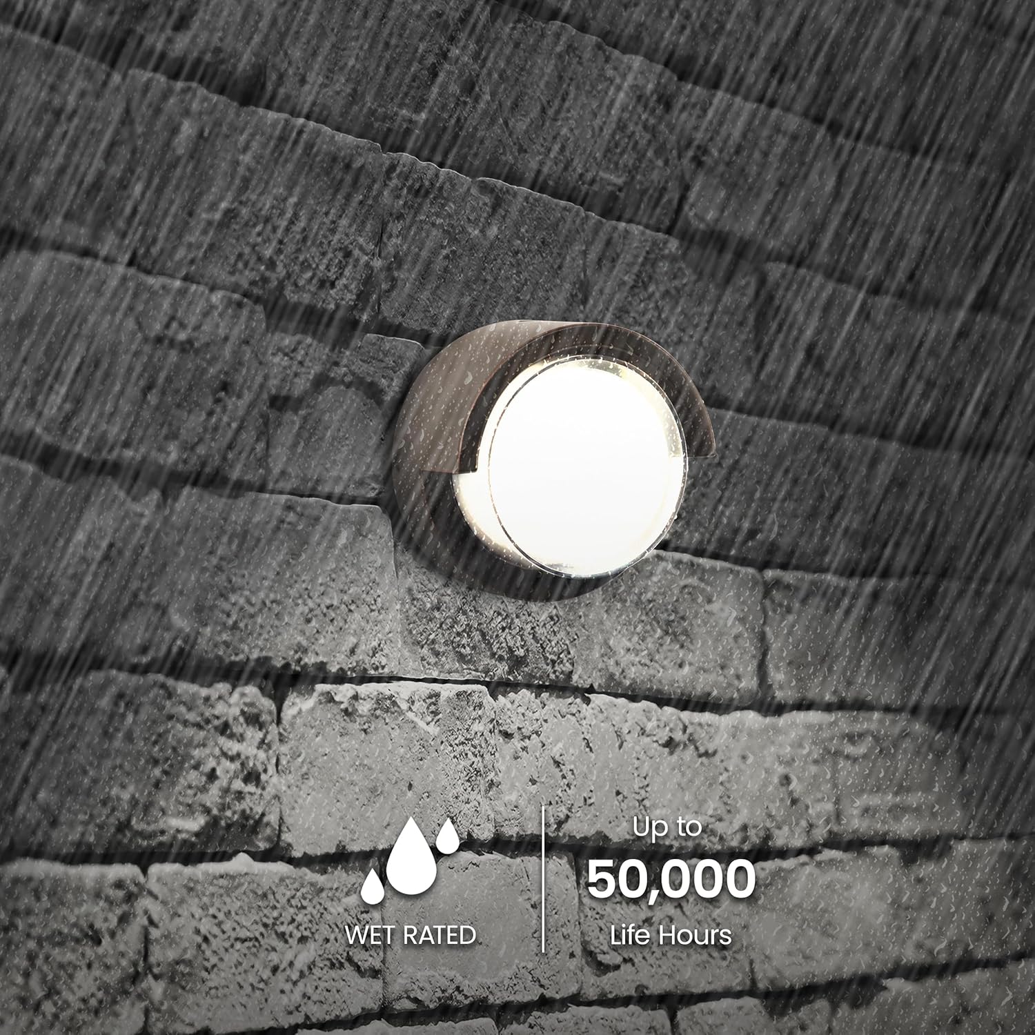 Feit Electric Outdoor LED Wall Sconce, Round Wall Mount Light Fixture, Dusk-to-Dawn, 5000K Daylight, Hardwired, Bronze Finish, Polycarbonate Lens, 50,000-Hour Lifetime, S5RWM/850/DD/BZ