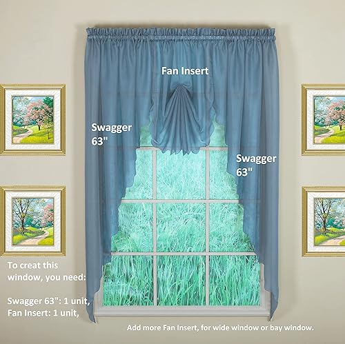 Vista 502 de Today's Curtain - Cortina Emelia de gasa original, panel de 84 pulgadas, negro, 60 pulgadas de ancho x 84 pulgadas de largo