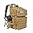LHI Tactical Military Backpack for Men and Women 25L Army Assault Pack Bag Large Rucksack with Molle System-Khaki