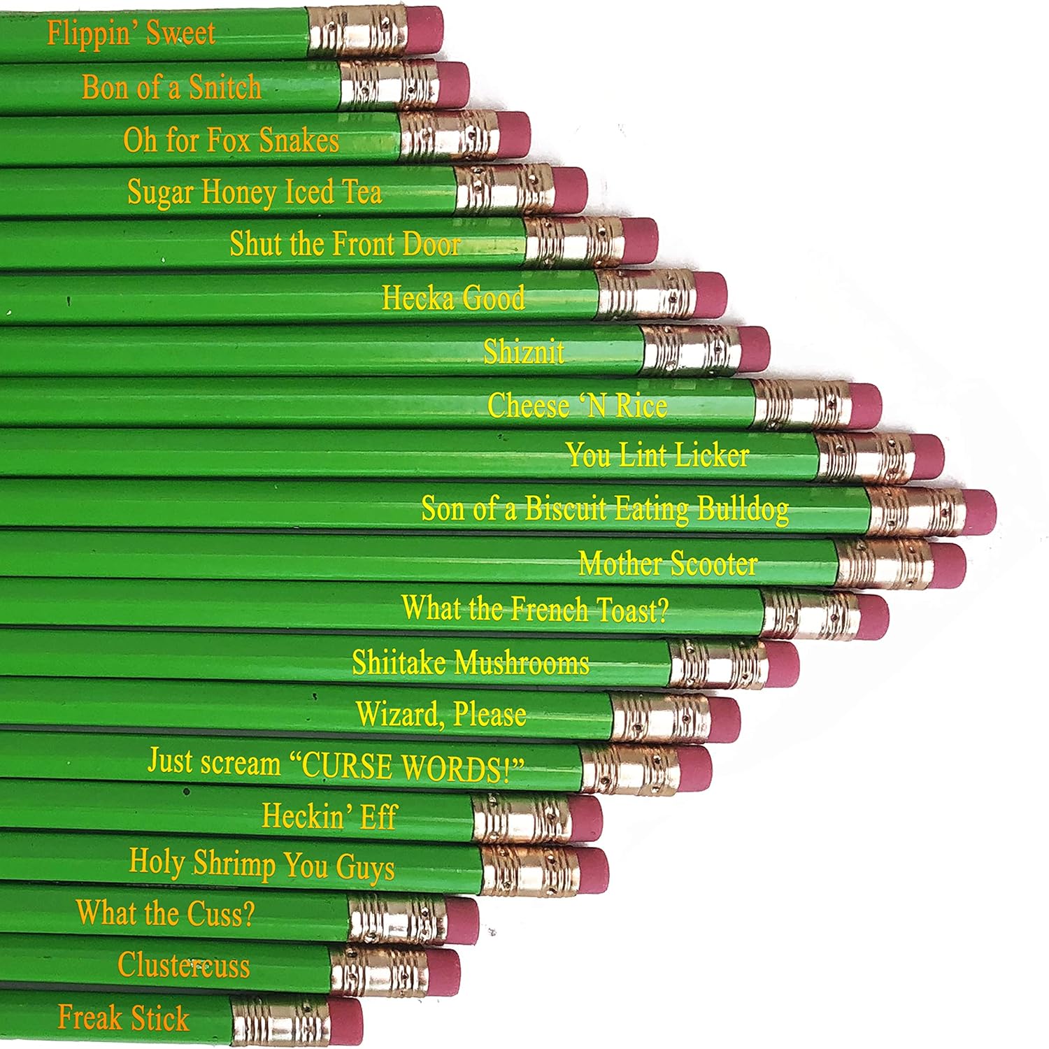 Offencils Profanity Pencils - Funny Curse Pencils - Naughty Words - Offensive Pencils (Rated PG) : Office Products