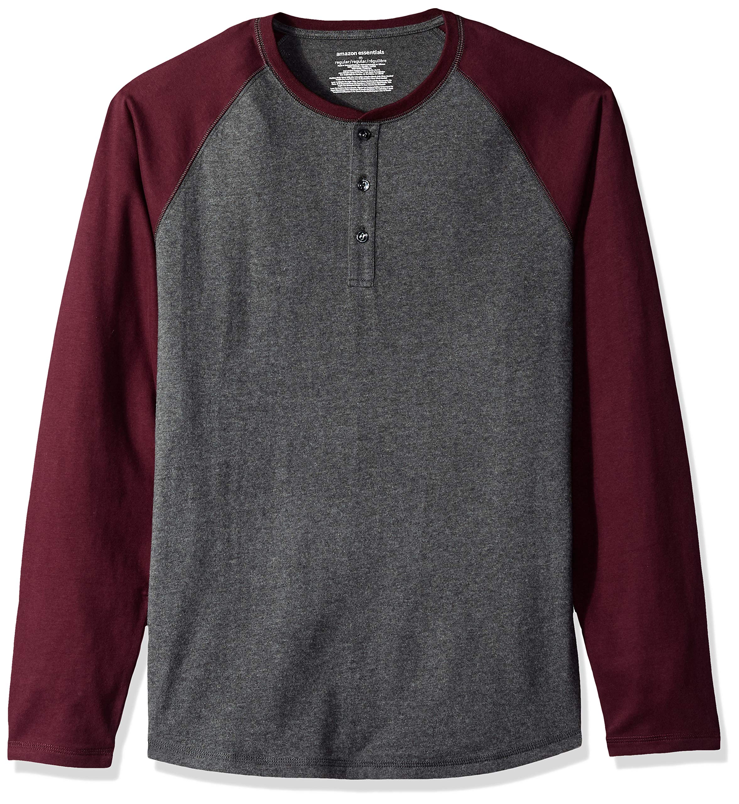 Amazon EssentialsMen's Regular-Fit Long-Sleeved Henley Shirt (Available in Big and Tall)