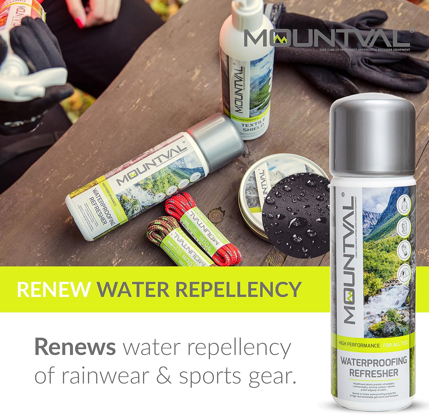 Mountval Wet Weather Clothing Care Set, Wash & Care (315ml), Waterproofing Refresher (300ml) - Image 4