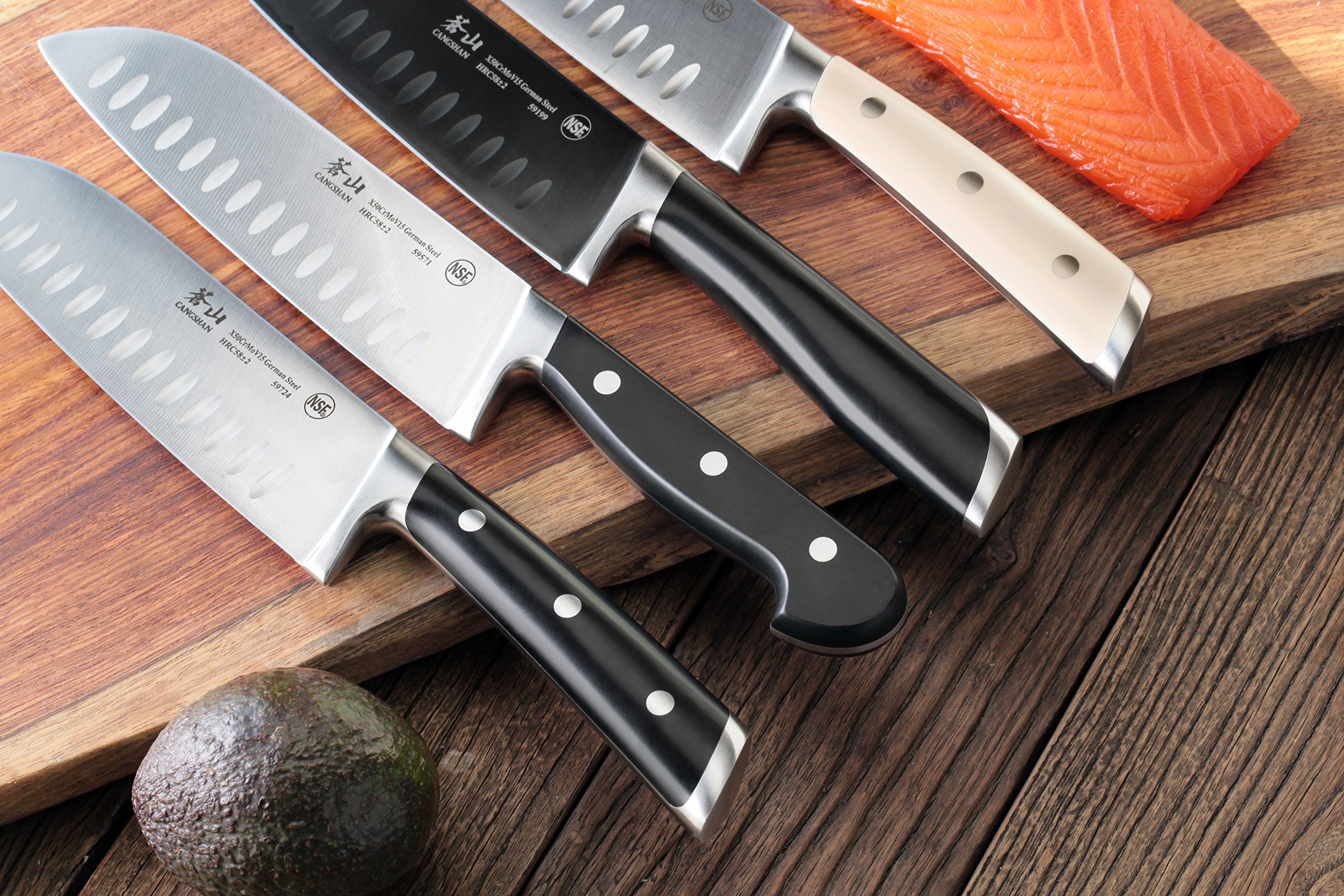 Cangshan V2 Series 59526 German Steel Forged Chef Knife, 8-Inch — Amazon image 6