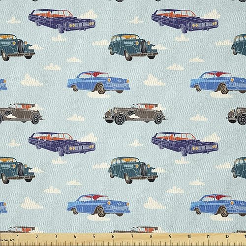 Miniatura 21 de Ambesonne The Yard, tela de mariquitas de The Yard, flores exóticas hibisco hawaiano follaje ilustración botánica flor de primavera, tela