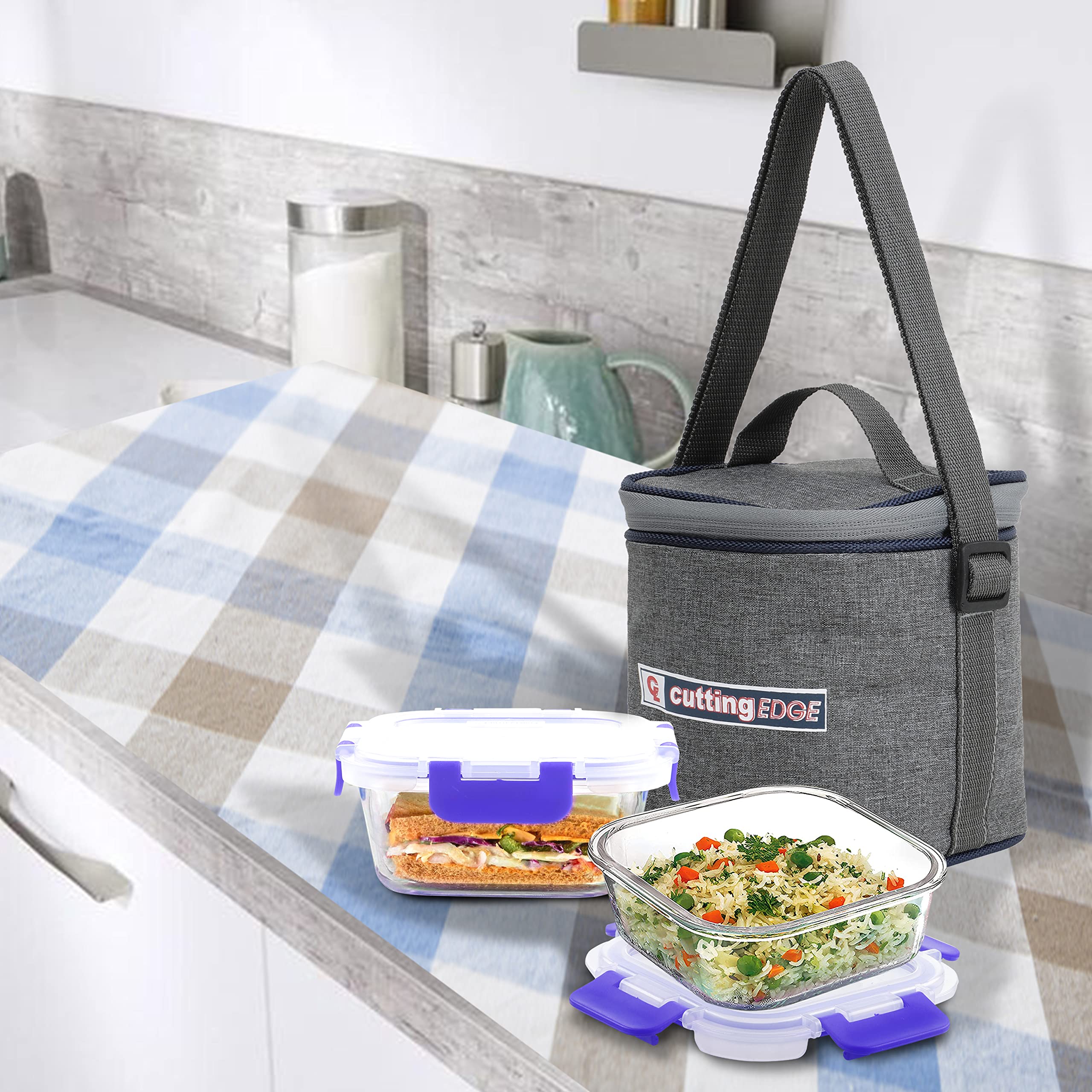 Glass Lunch Boxes - Leakproof & Airtight (Set of 2) -3 Glass Lunch Boxes - Leakproof & Airtight (Set of 2) -3