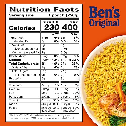 Miniatura 9 de BEN'S ORIGINAL Ready Rice Roasted Chicken Flavored Rice, Easy Dinner Side, 8.8 OZ Pouch (Pack of 6)