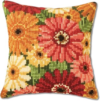 Vervaco Cross Stitch Cushion - "Gerbera"