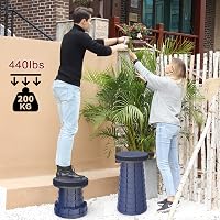 LOCYOP Összecsukható Hordozható Szék Párnával - Teleszkópos Kemping Ülőke 200 kg Teherbírással, Horgászathoz, Túrázáshoz, Utazáshoz - Táskáv 2