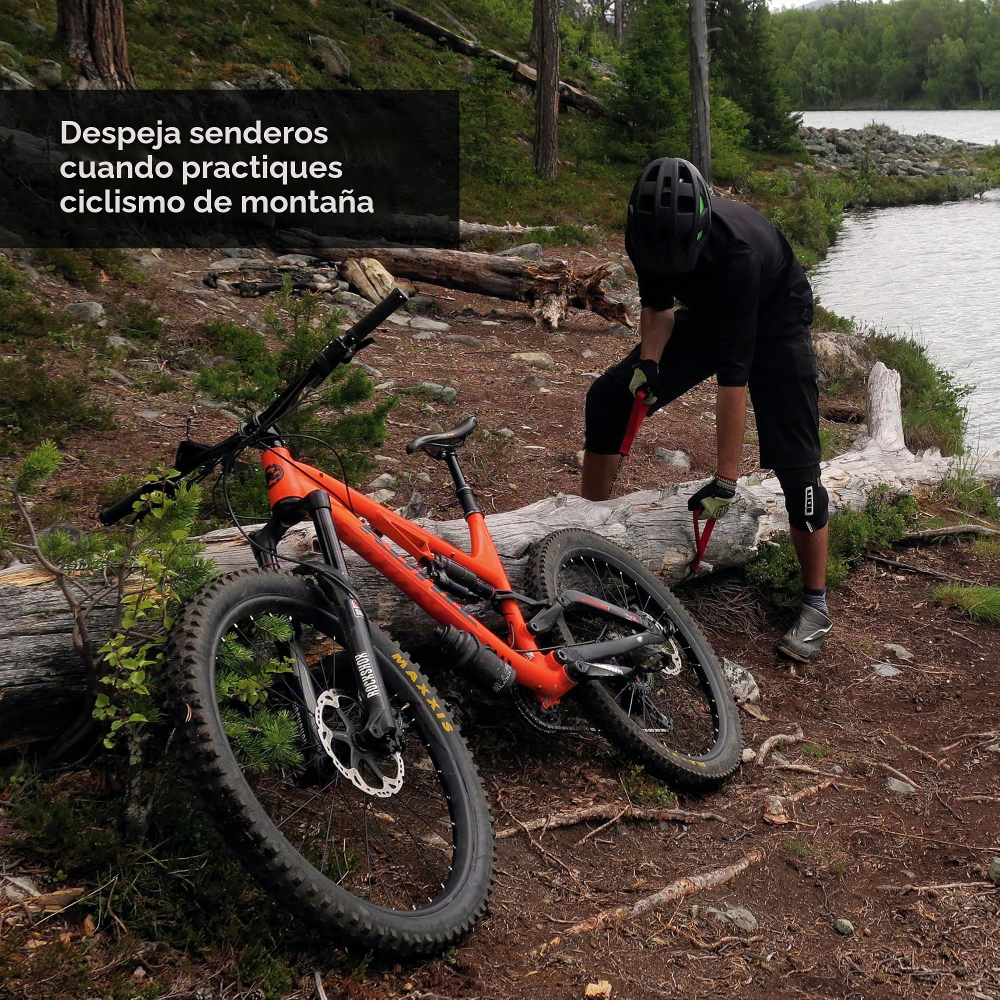 Nordic Pocket Saw Motosierra de Mano - Sierra de Cadena 65 cm con Asas de Nailon - Sierra Manual de Bolsillo Portátil - Sierra Supervivencia Acampada Senderismo - Versión ORIGINAL 33 Dientes
