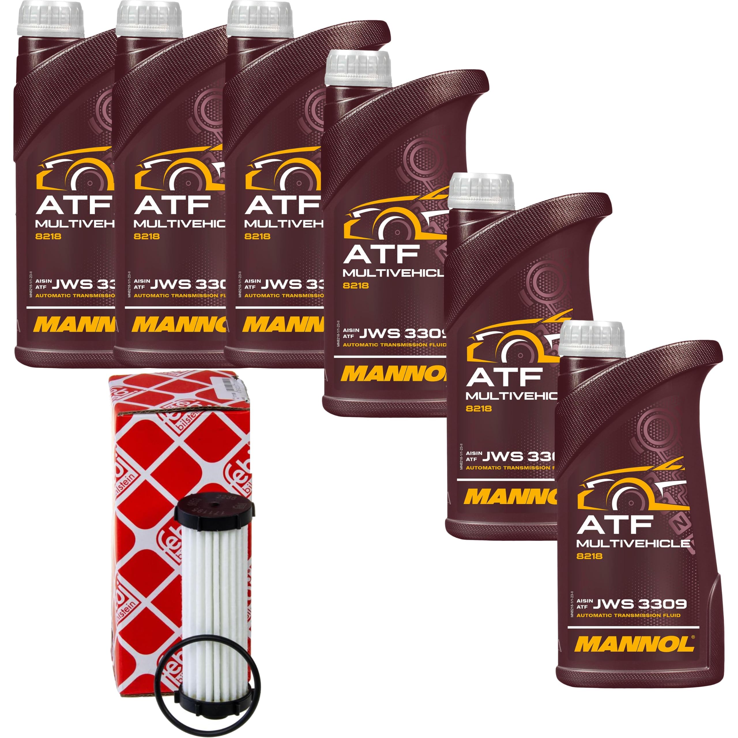 Inspektionspaket enthält 6 L Getriebeöl ATF Multivehicle 8218 Getriebeölfilter für C-Max II DXA/CB7 DXA/CEU 1.5 EcoBoost Kuga DM2 1.6 2.0 Grand CF