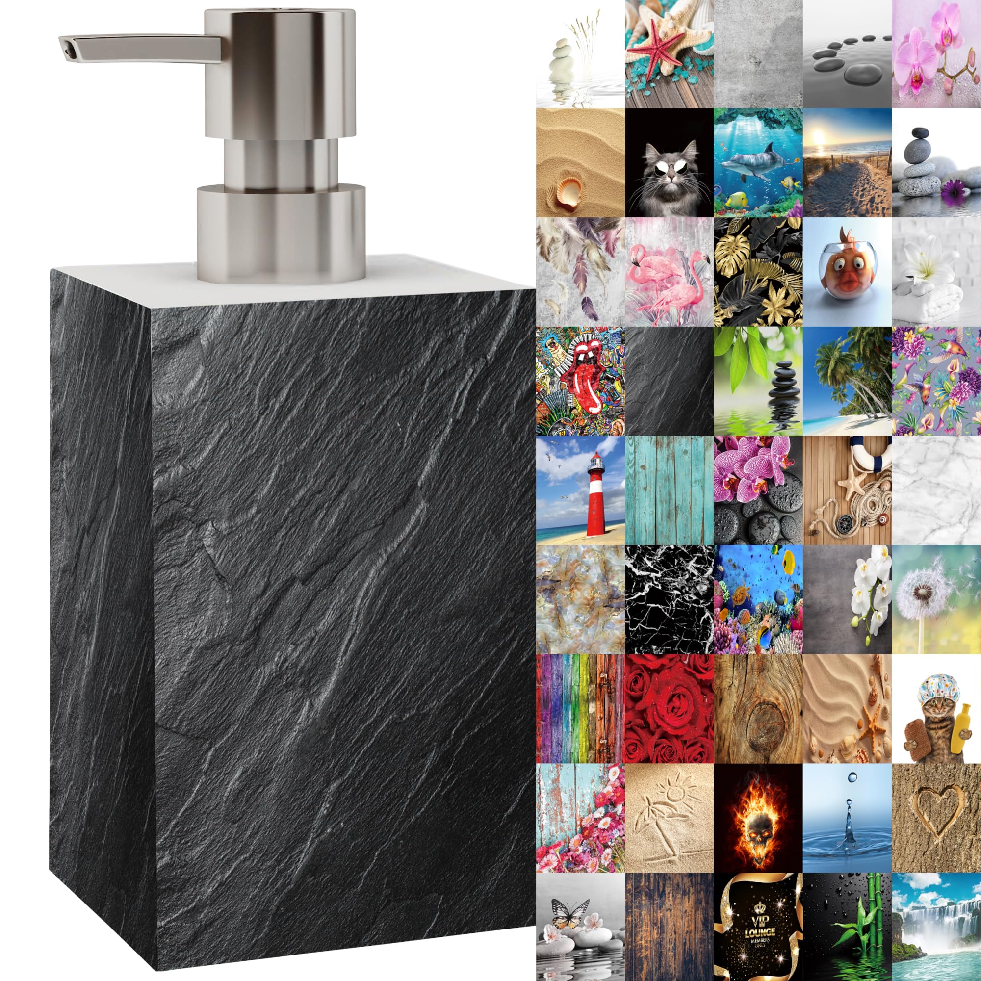 Sanilo Premium Soap Dispenser, Wide Choice of Beautiful Lotion Dispenser, Easy to Refill, Nice eyecatcher (Granite) โ image 1