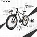 CAYA Warrior 26T Cycle for Men & Women with Dual Disc Brakes | Steel Frame 18.5 Inches with Triple Alloy Rim/Unisex Cycle Tyre 26'' inch | MTB Bicycle Ideal for 15+ Adults -(Matt Jet Black) gallery image
