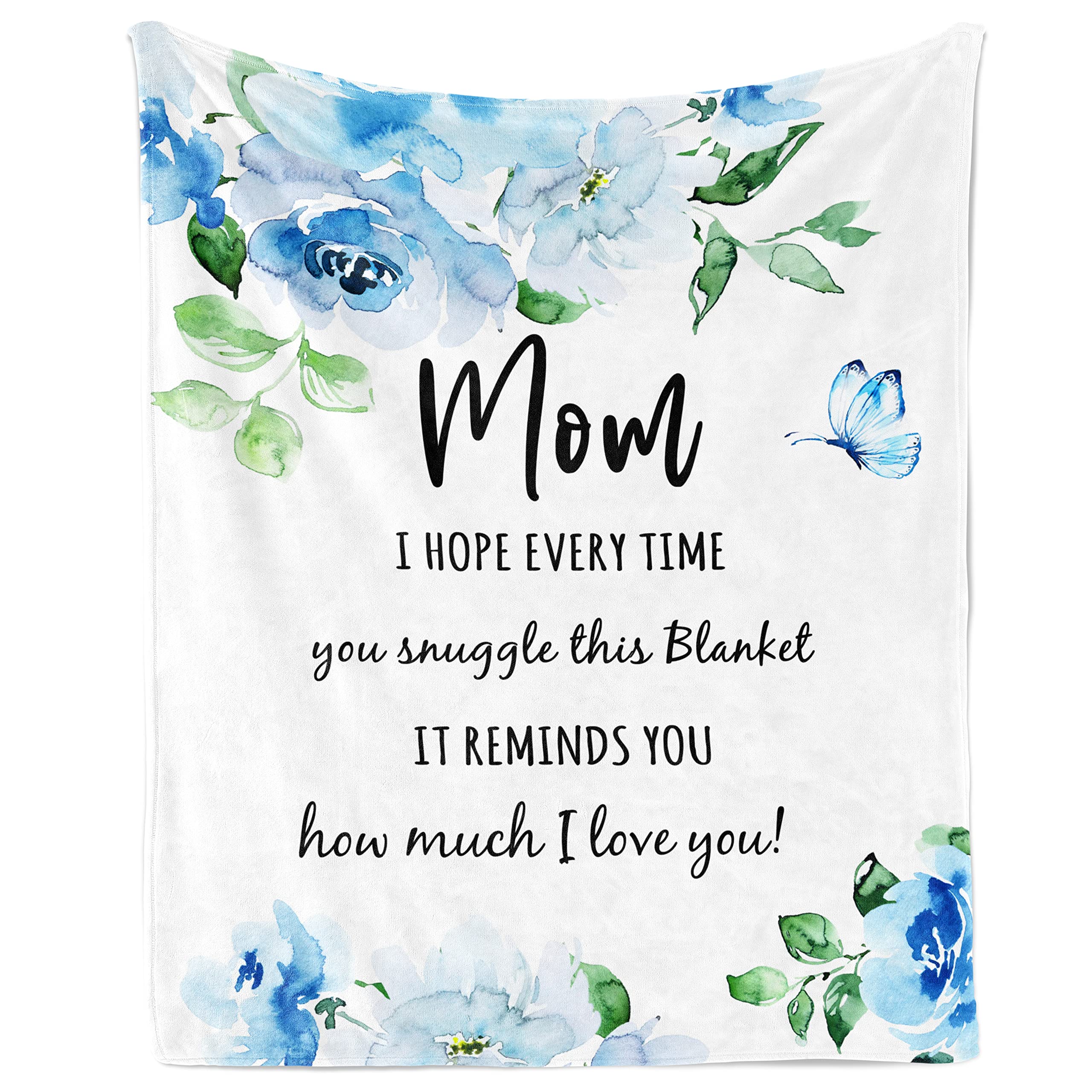 Gifts for Mom, Mom Gifts Throw Blanket 60" x 50", Birthday Gifts for Mom from Daughter, Mom, Best Mom Ever Gifts Blankets, Best Mother Gift Ideas from Daughter Son