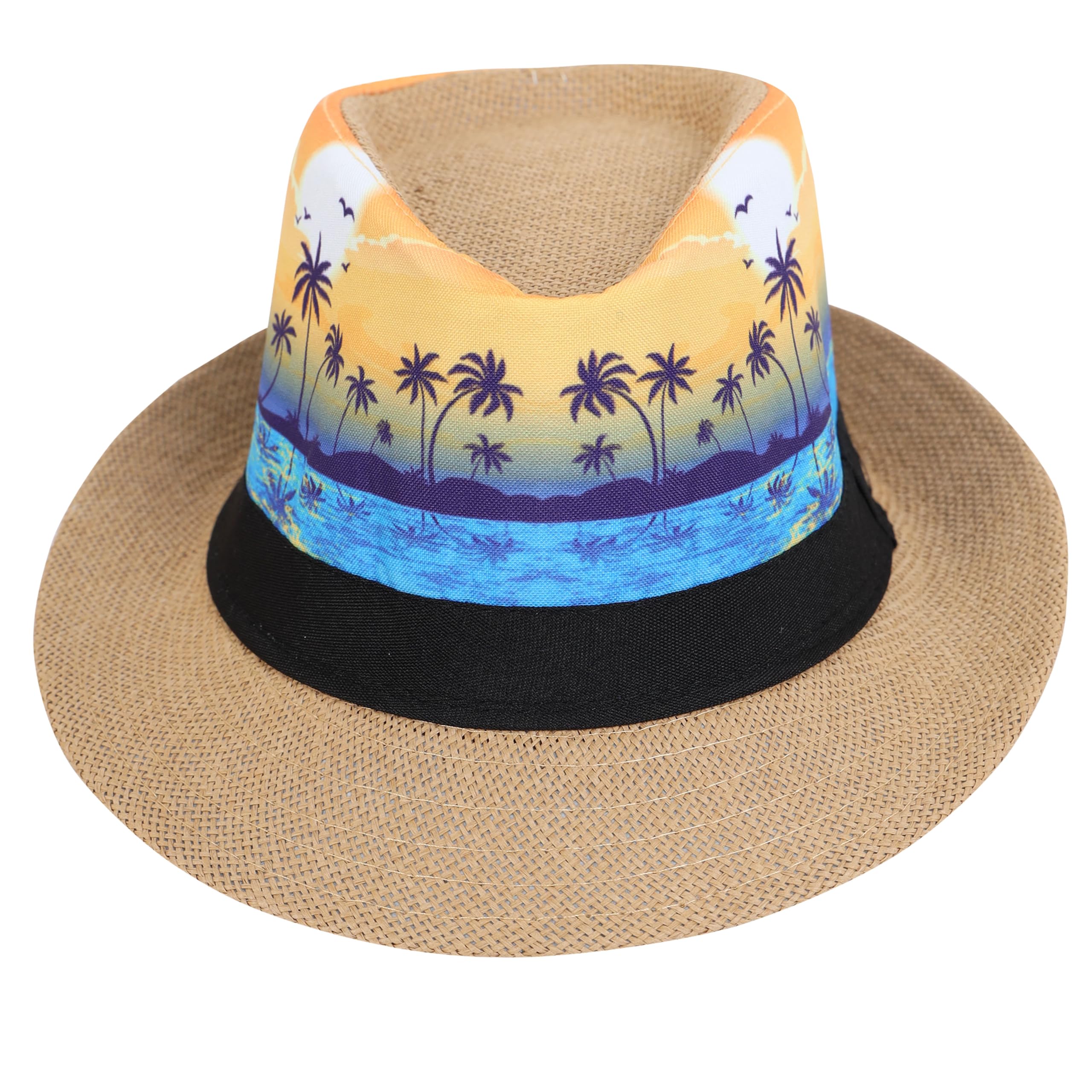 fabseasons Stylish Fedora Hat for Men & Women – Summer Beach Hat, Lightweight & Breathable, Adjustable Fit, Outdoor Sun Protection (One Size, 58cm)-picture-46