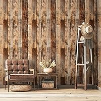 Vista 5 de TANONE Papel de contacto de madera para cocina, papel tapiz autoadhesivo extraíble, impermeable, papel de pared Shiplap de vinilo para armarios