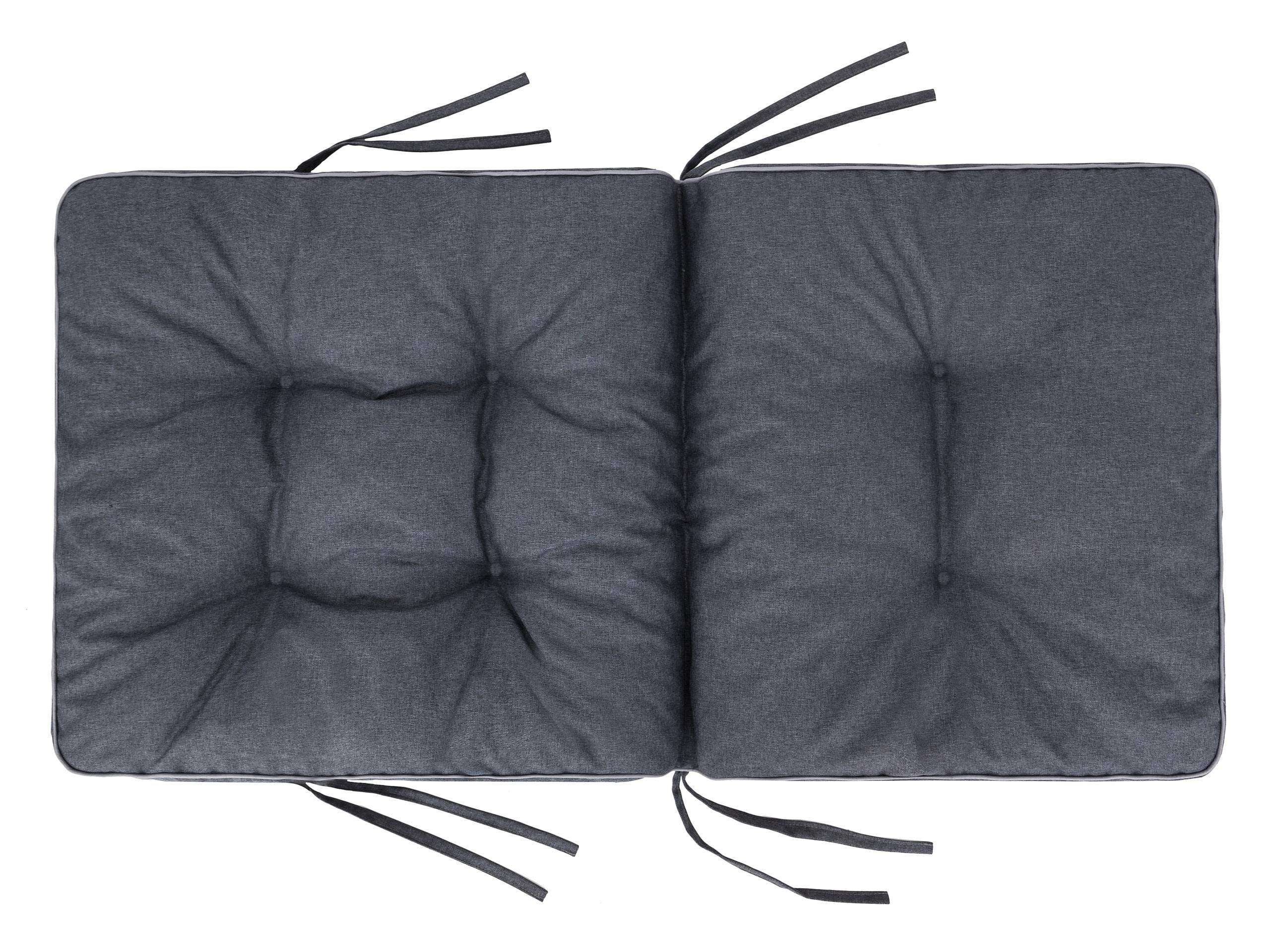 Bjird Bankkussen voor tuinmeubelen, tuinbank, kussen voor schommelbank, kussen voor tuinschommelkussen, zitkussen, stoelkussen, indoor/outdoor, grijs, 120 cm (2 x 60 cm Bjird Bankkussen voor tuinmeubelen, tuinbank, kussen voor schommelbank, kussen voor tuinschommelkussen, zitkussen, stoelkussen, indoor/outdoor, grijs, 120 cm (2 x 60 cm