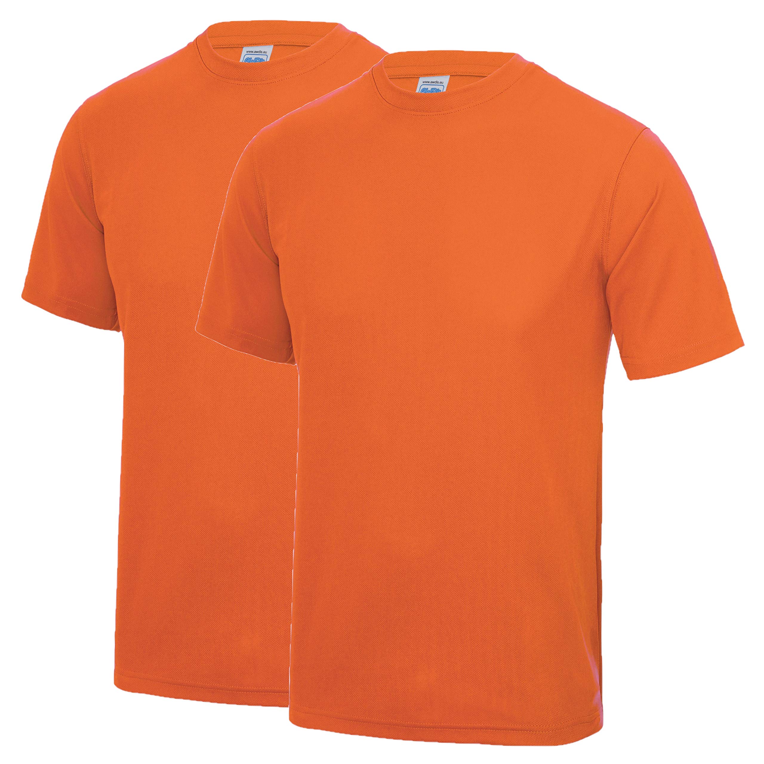 AWDis Just Cool JC001 Cool T 2 Pack - Electric Orange - Large
