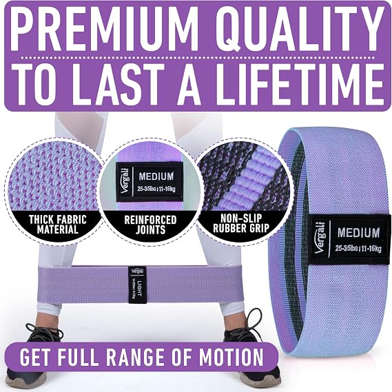 Resistance Bands for Working Out with Workout Bands Guide. 4 Booty Bands for Women Men Fabric Elastic Bands for Exercise Bands Resistance Bands for Legs Bands for Working Out Hip Thigh Glute Bands Set