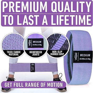 Resistance Bands for Working Out with Workout Bands Guide. 4 Booty Bands for Women Men Fabric Elastic Bands for Exercise Bands Resistance Bands for Legs Bands for Working Out Hip Thigh Glute Bands Set