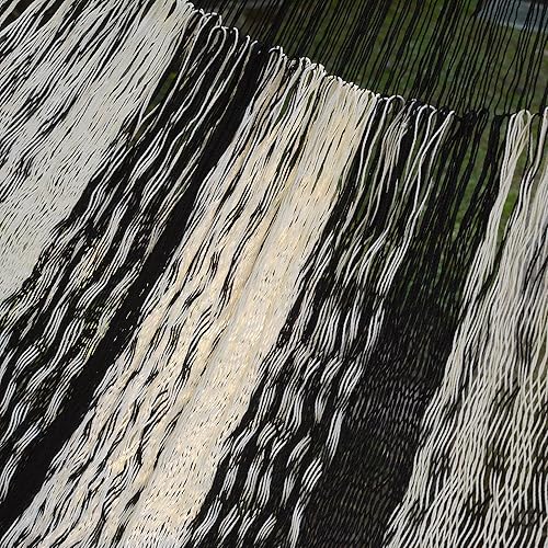 Miniatura 5 de NOVICA Hamaca maya de nailon tejido a mano con cuerda para 1 persona con accesorios para colgar, rayas nocturnas (individual)