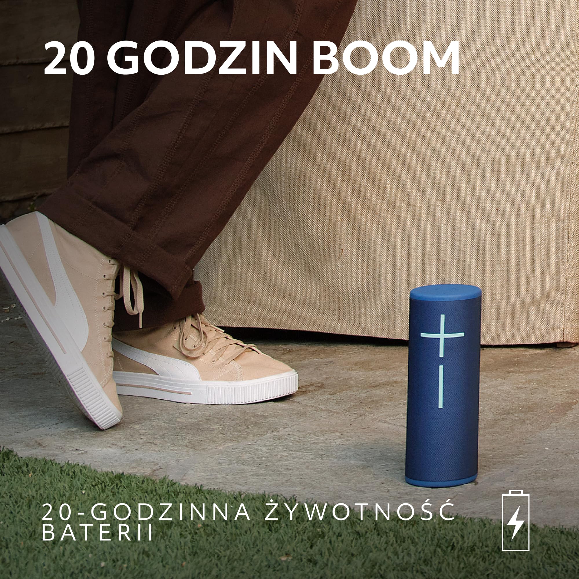 Ultimate Ears MEGABOOM 4, przenośny wodoodporny głośnik Bluetooth o 360-stopniowym zasięgu potężnego dźwięku, 20 godzin na baterii i ma zasięg do 45 m - Czarny