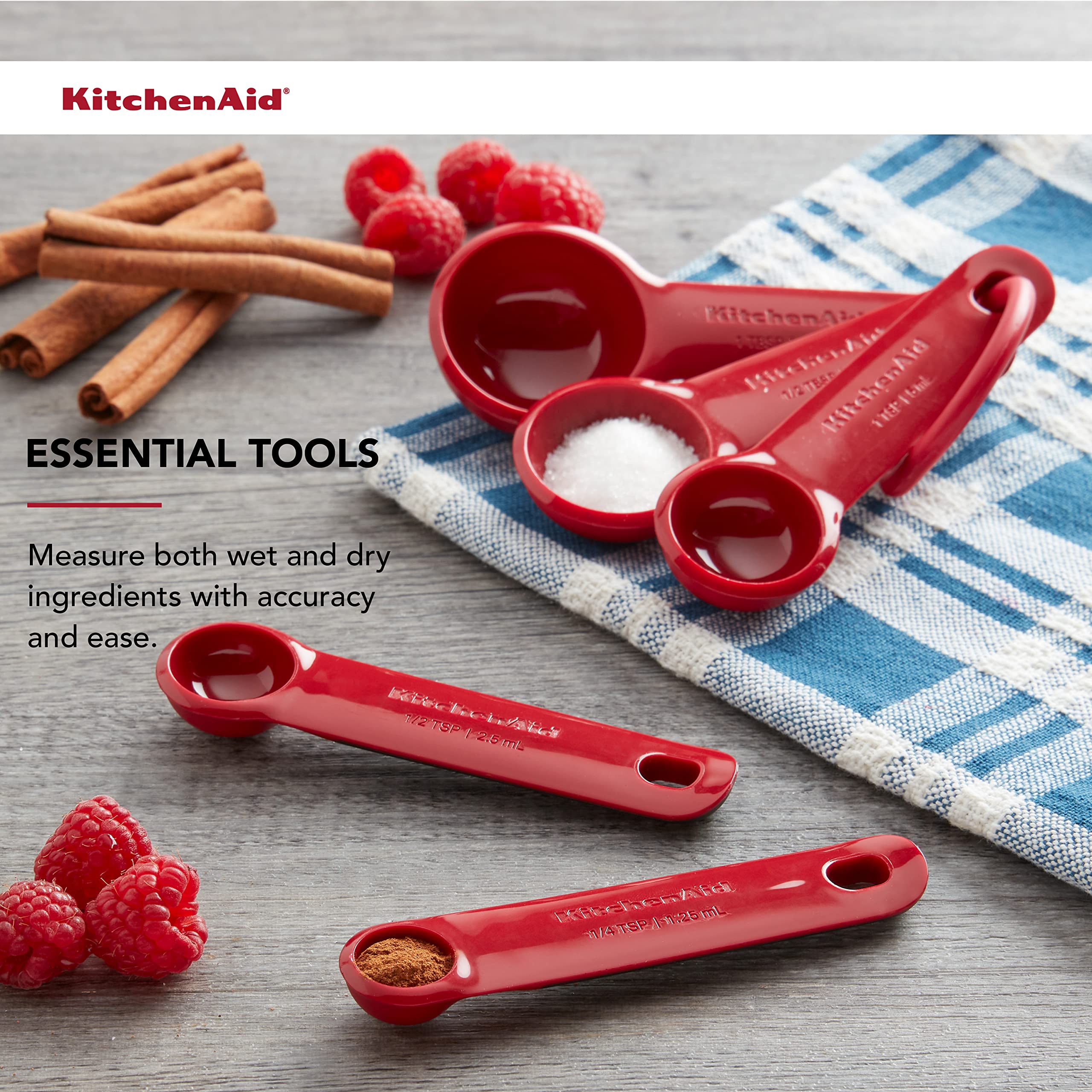 KitchenAid Universal S5 Measure Spoons - Red -4