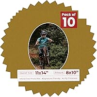 Vista 66 de Tapete de 11 x 14 pulgadas, corte biselado para fotos de 8 x 10 pulgadas, diseño de ante beige precortado, apertura de tablero ovalado, sin ácidos