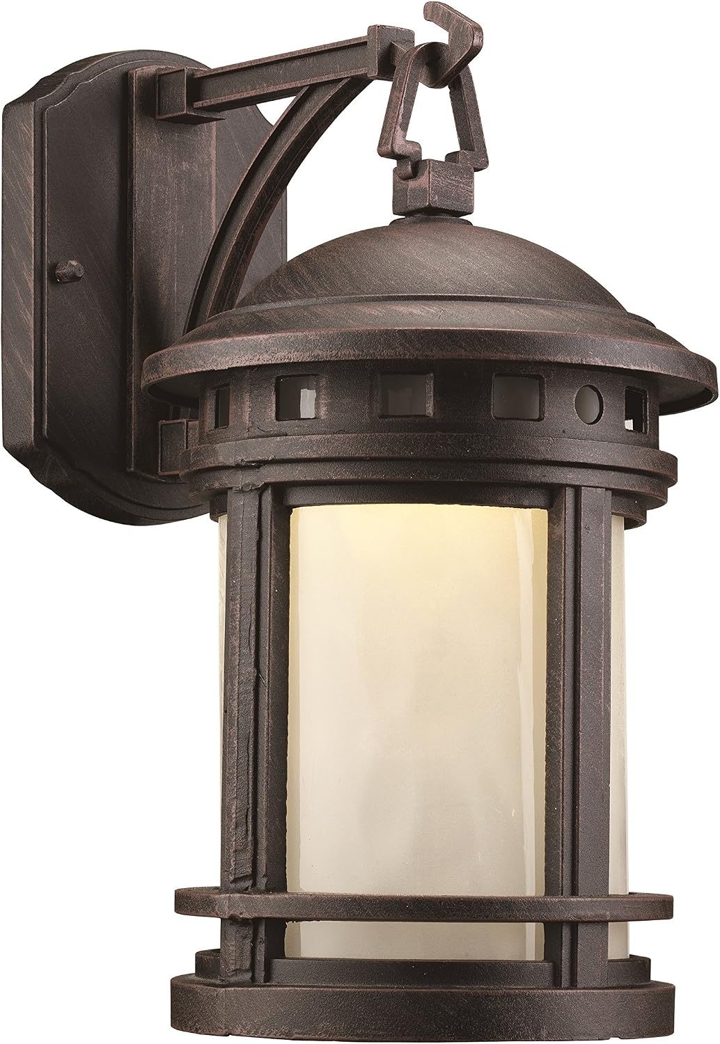 Best Quality 🔥 Trans Globe Lighting LED-40370 RT Boardwalk Outdoor Rust Nautical Wall Lantern, 12.5