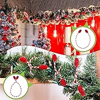 Vista 3 de Shappy 12 piezas de ataduras de guirnalda de Navidad para barandilla, ataduras decorativas reutilizables y flexibles de Navidad para guirnalda
