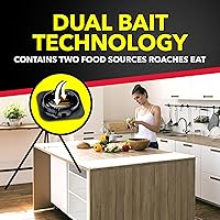 Vista 6 de Raid Cebos pequeños para cucarachas de doble control, además de tapones para huevos, resistentes a los niños, para uso en interiores, matan