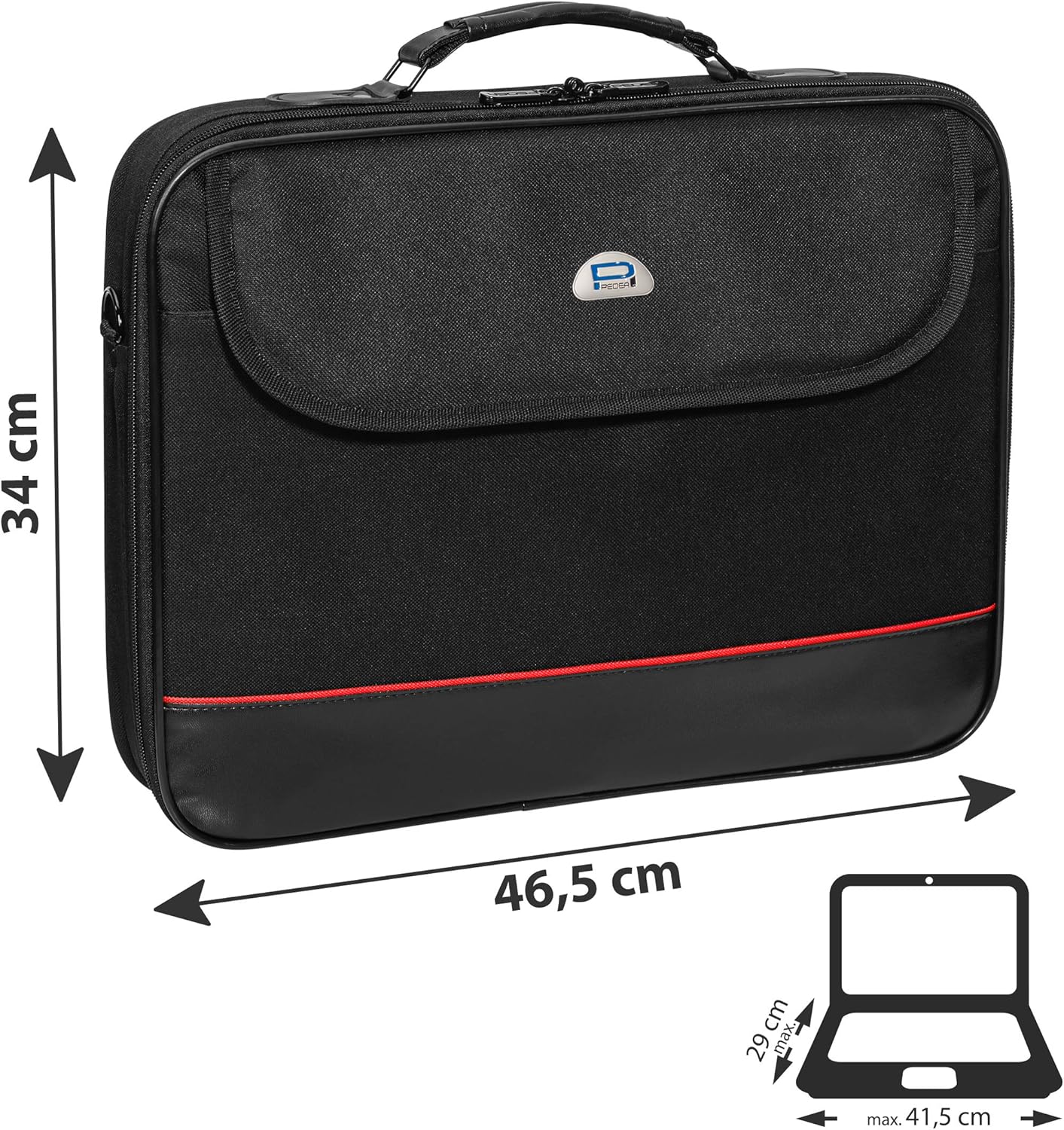 Tор Brаndѕ PEDEA Laptop Bag Trendline Bag for notebooks with Screens up to 17.3 inches (43.9 cm); Shoulder Bag with Shoulder Strap incl. Notebook Lock, Black Fеаturеd Prоduсt PEDEA Laptop Bag Trendline Bag for notebooks with Screens up to 17.3 inches (43.9 cm); Shoulder Bag with Shoulder Strap incl. Notebook Lock, Black