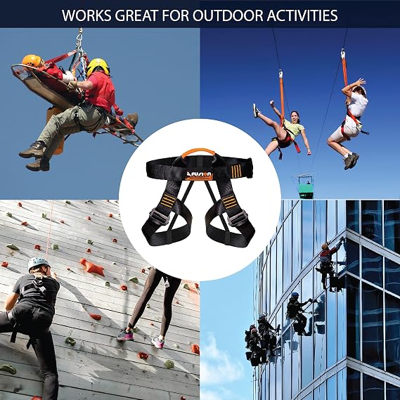 Fusion Climb Centaur Adjustable Half Body Climbing Harness, For Mountaineering, Rock Climbing, Rappelling, Safety Harness, Work Safety Belt, Fire Resucing, Caving, Climbing, Tree Climbing, Zipline